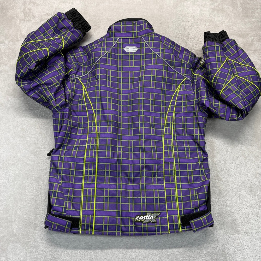 Castle X Jacket Womens Medium Racewear Charm Plaid Snowmobile Dreamy Grape Twist - Picture 12 of 14